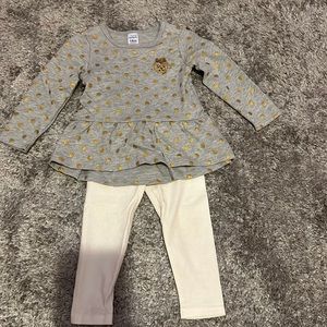 NWOT adorable owl outfit with sparkly leggings